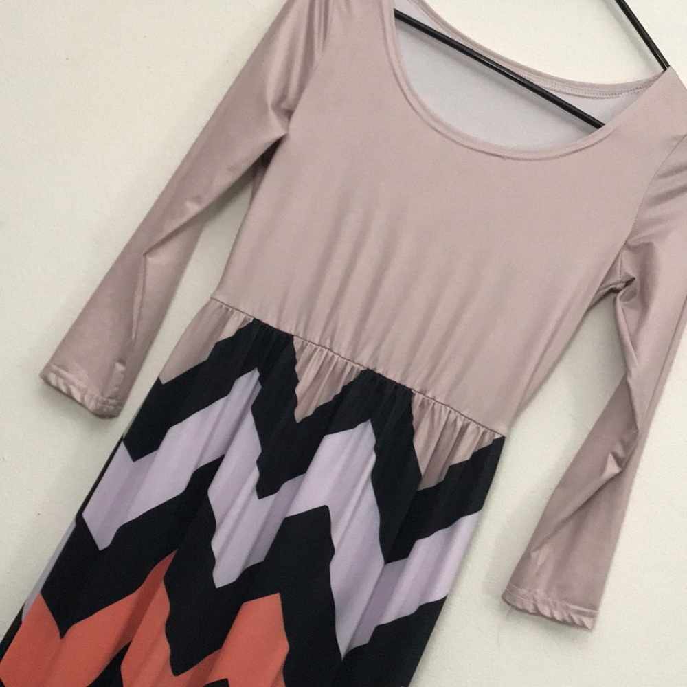 Chevron print maxi dress